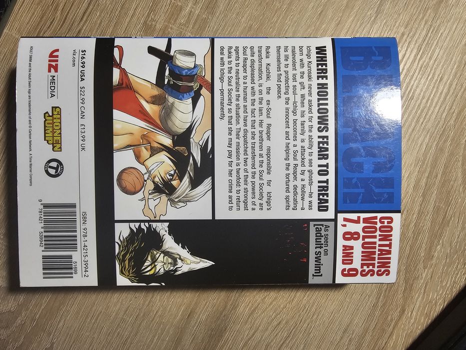 Манга бліч Bleach том 7-8-9 три в одній книжці на англійській (опис)
