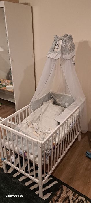 Lozeczko dzieciece biale