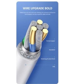 Kabel USB - micro USB 0,2 m (biały)