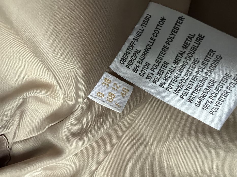 Beżowo złota kurtka damska elegancka błyszcząca 40 L