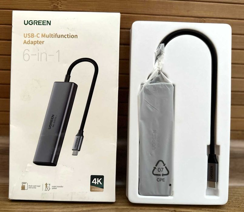 UGREEN хаб концентратор Micro SD, HDMI, USB 3.0 Type-C PD 100 Вт