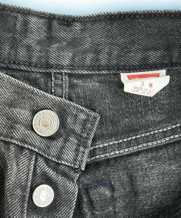 Calças de Ganga de Adulto, Unissexo, Levi Strauss, Antracite, Novas