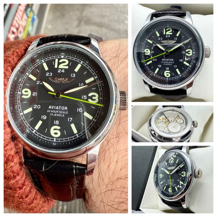 ЧАСЫ ГОДИННИК АВИАТОР МЕХАНІКА  ракета полет луч слава