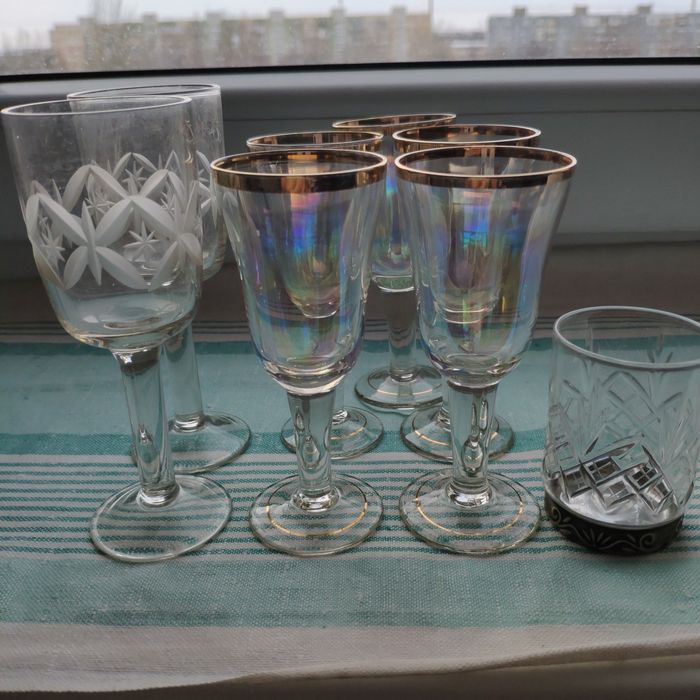 Рюмки, бокалы, стаканы периода СССР .