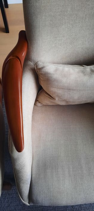 Cadeirão area beige modelo GOTTFRID