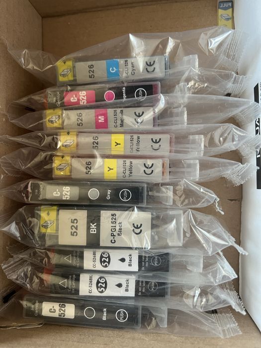 Tusze do drukarek Canon:  CLI-526 i PGI 525