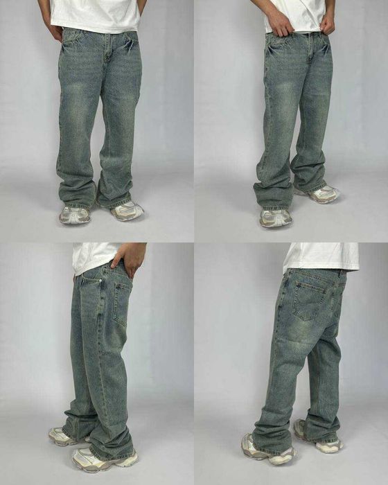 BALENCIAGA flared faded washed jeans клеш кльош джинси чорні сині