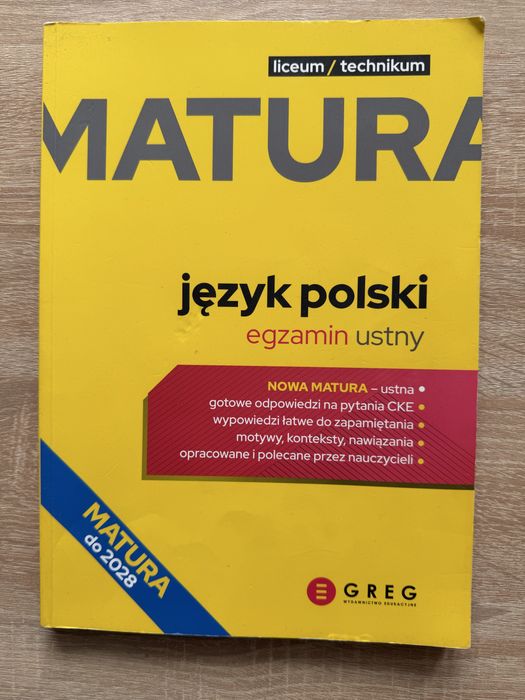 Repetytorium maturalne Matura język polski egzamin ustny, odpowoedzi ma pytania CKE