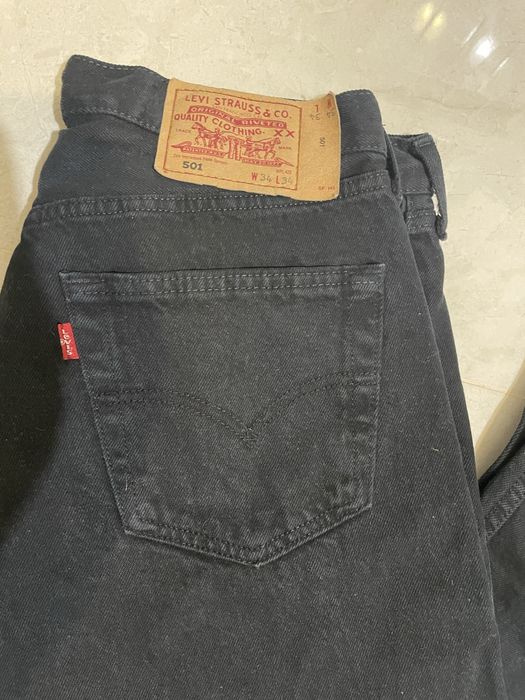 Spodnie Levis 501 czarne oryginalne W34 L34 jeans PREMIUM designer vintage casual