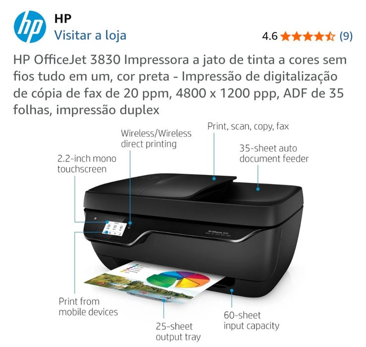 Impressora HP OfficeJet 3830