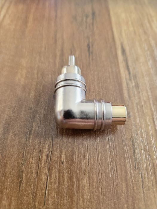Nowy Adapter Kątowy RCA (Cinch) 90° / Złączka Wtyk-Gniazdo