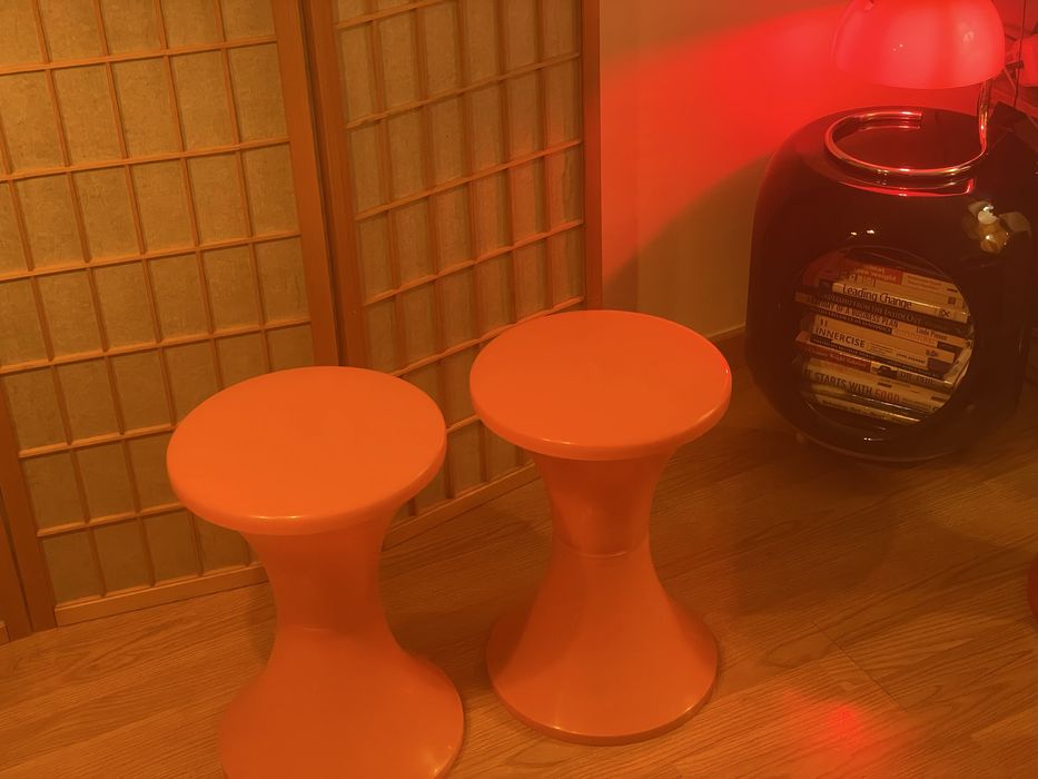 Tam Tam Banco Stool Space Age Orange Retro Vintage Mid Century Design