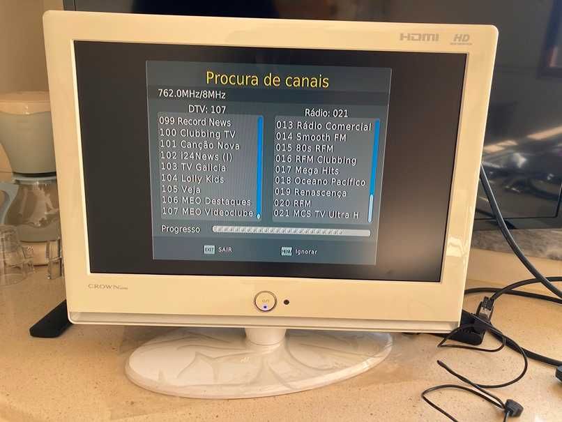 Tv LCD TFT monitor CROWN 19 polegadas
