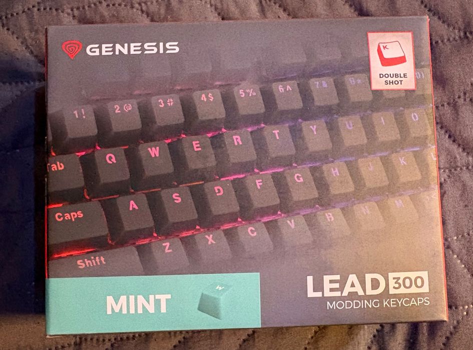 Nowe Keycapsy Genesis Lead 300 | Double-Shot 112 szt. (Pink / Mint)