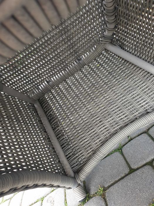 Masywne krzesła ogrodowe z technorattanu 8 sztuk