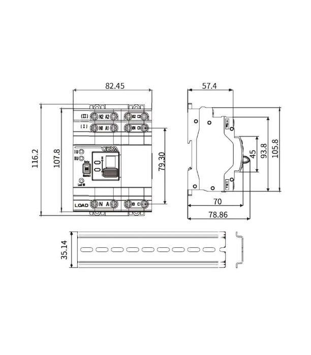 АВР ATS автомат вводу резерву GEYA G2R  2Р 63А