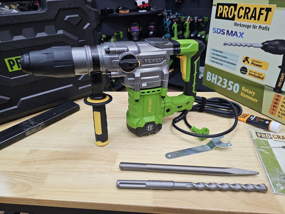 Перфоратор 10Дж SDS-MAX ProCraft Мощный +Пика Зубило Гарантия 36мес