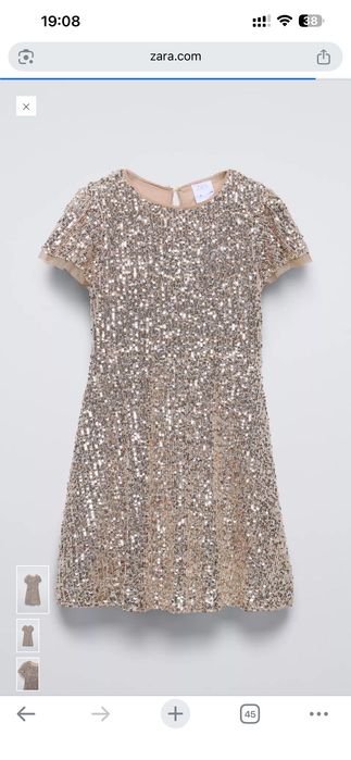 Платье с Пайетками ZARA  164cm