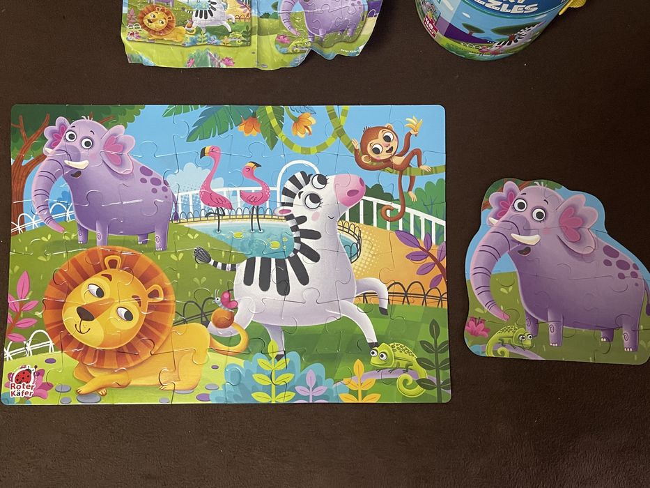 Игра-пазл Roter Kafer Maxi Зоопарк 2 в 1