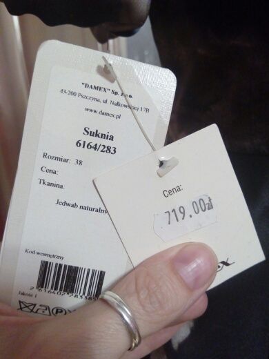 sukienka jedwab nat. 719zł M 38 massimo maxmara