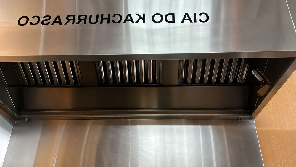 HOTE INOX INDUSTRIAL  C/ 2000x800x500 - Ventilador  Tubo