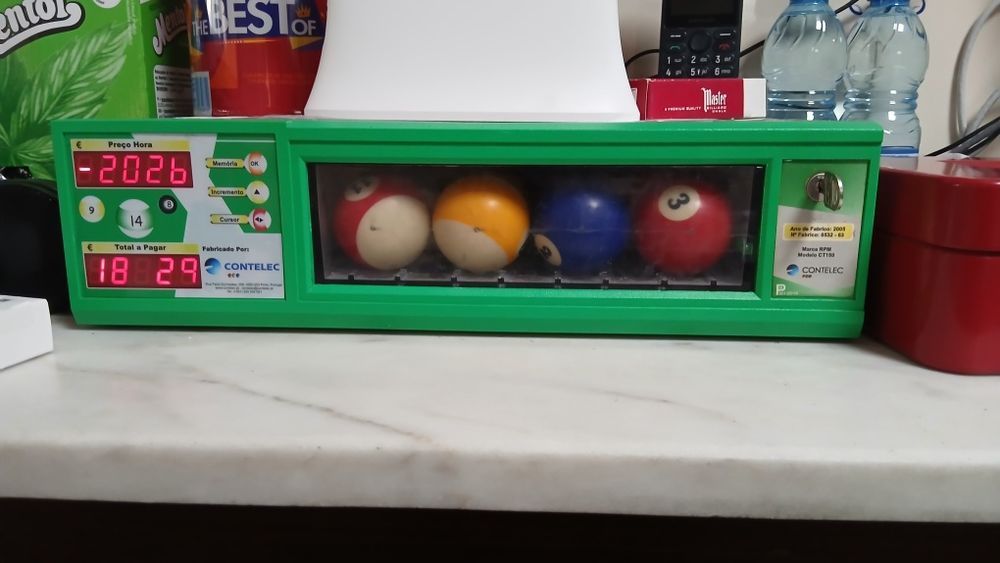 Mesa de Snooker / Bilhar com Tampos de Jantar + Contador Contelec CT150 + Acessórios