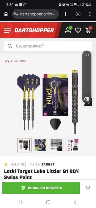 Lotki Target Luke Littler G1 90% Swiss Point 23g