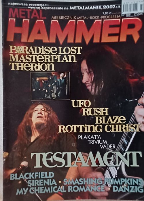 Metal Hammer NR 188 , 2/ 2007 , plus plakat , Stan dobry.