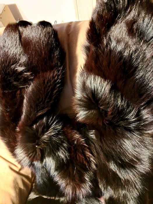 Damskie futro z naturalnego lisa