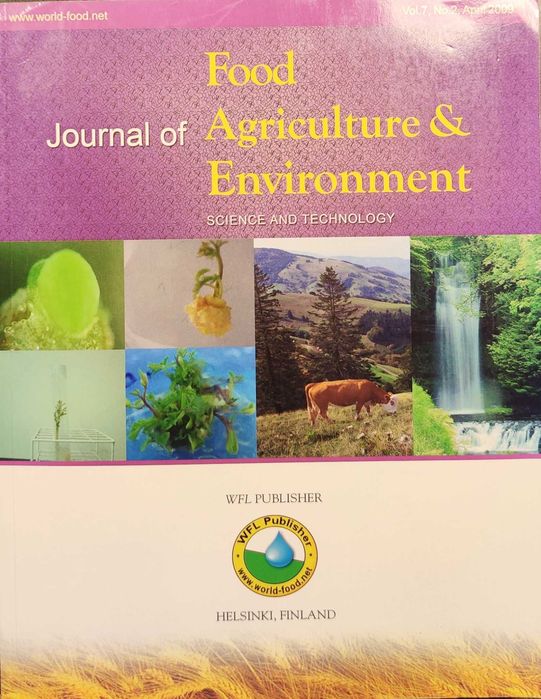 Journal of Food. Agriculture and Environment, Vol 7 (2), April 2009
