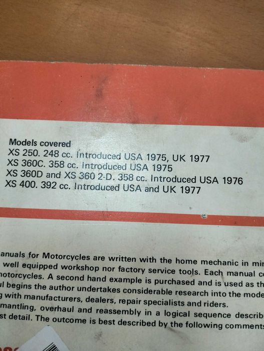 Haynes - Yamaha XS 350, 360 and 400 Twins (Technical Manual)64283790293123124