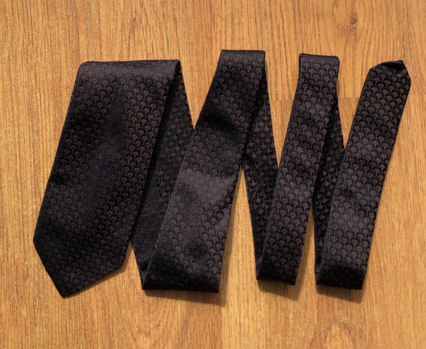 Krawat Joop jedwabny jedwab silk czarny brązowy