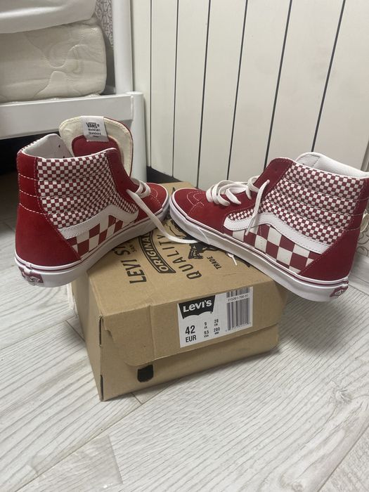 Замшевые мужские высокие кеды vans old skool оригинал, размер 43