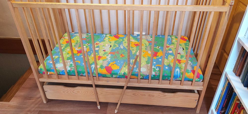 Ліжко дитяче з шухлядою та матрацом