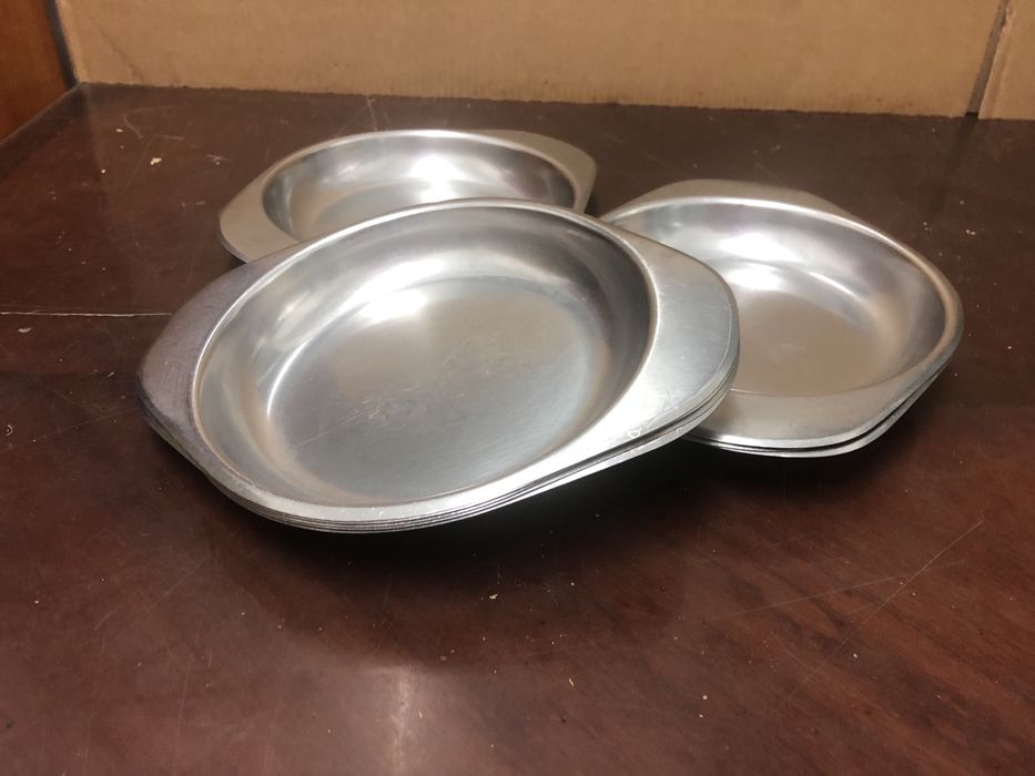 Travessas em Inox conjunto de 9 unidades