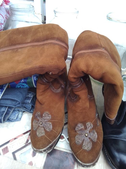 Сапожки женские тёплые высокие