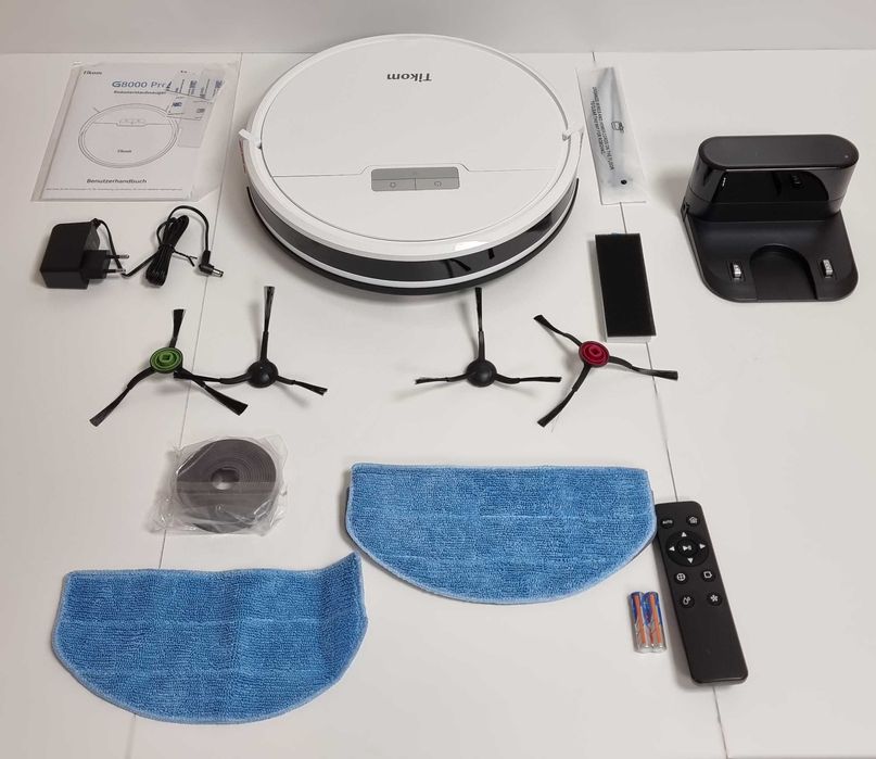 Robot sprzątający Tikom G8000 Pro – odkurza i mopuje, WiFi, 4500 Pa