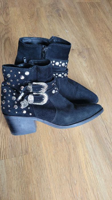 Замшеві казаки чоботи ботинки Asos 37 38 розмір