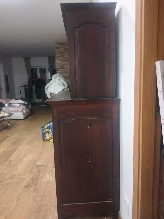 Cristaleira antiga madeira maciça