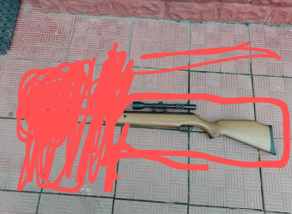 Kolba do wiatrówki plastikowa i drewniana