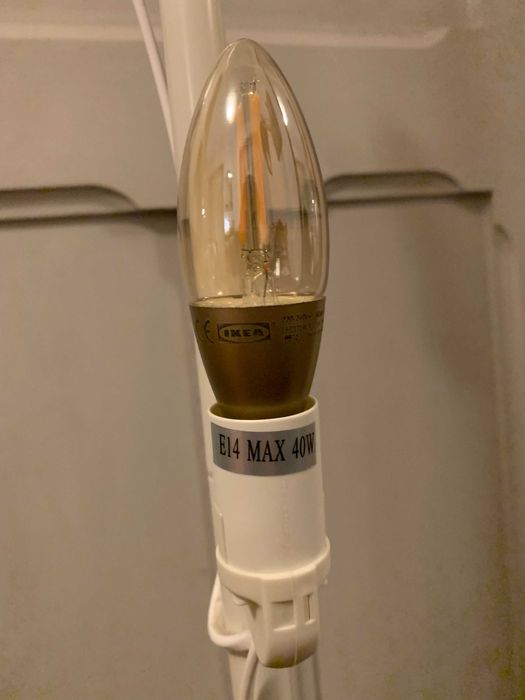 Base Candeeiro Ikea branco