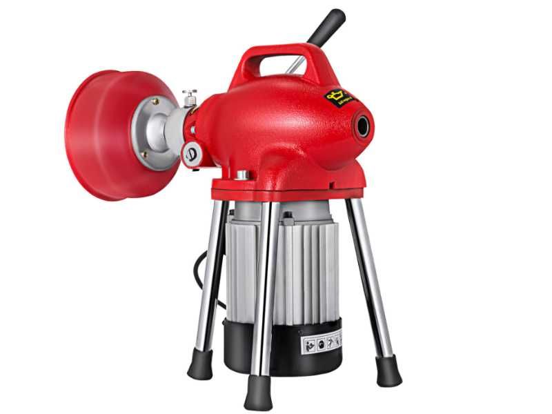 MASZYNA do CZYSZCZENIA RUR odpływów 6 wymiennych końcówek