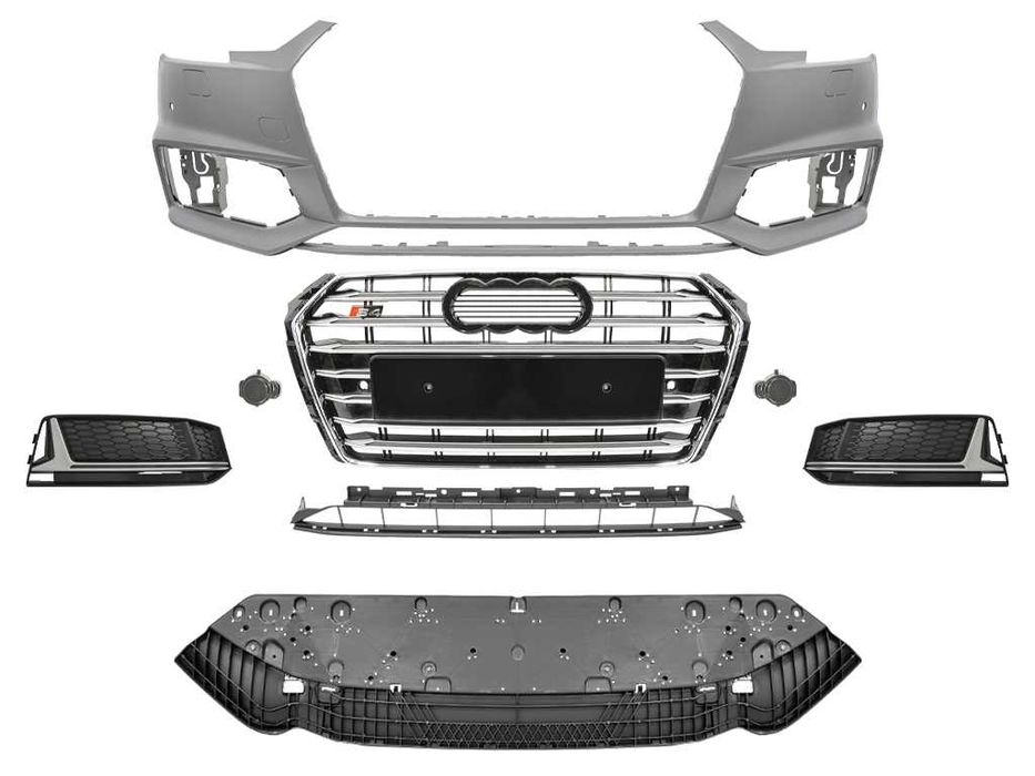 Бампер передній S4 на AUDI A4 (B9) 2015-2019 (PAD04088KBE)