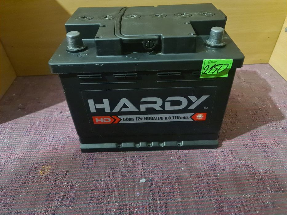 Автомобільний акумулятор Hardy 6СТ-60 (-/+) 12В 60АH 600А