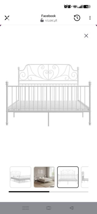 Cama ferro 200x160 está desmontada.