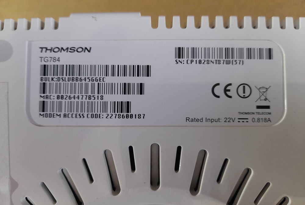Modem Router Thomson TG 784 – New.64585472720769124