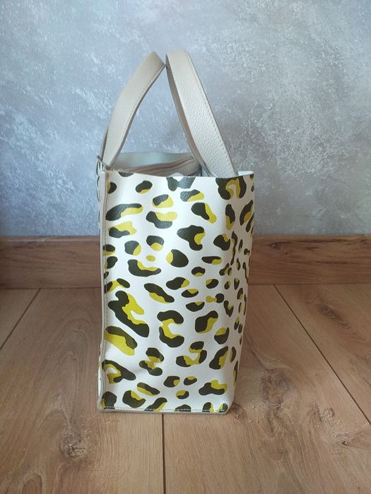 FURLA Divide It bag Medium oryginalna torebka skóra naturalna saffiano panterka do ręki