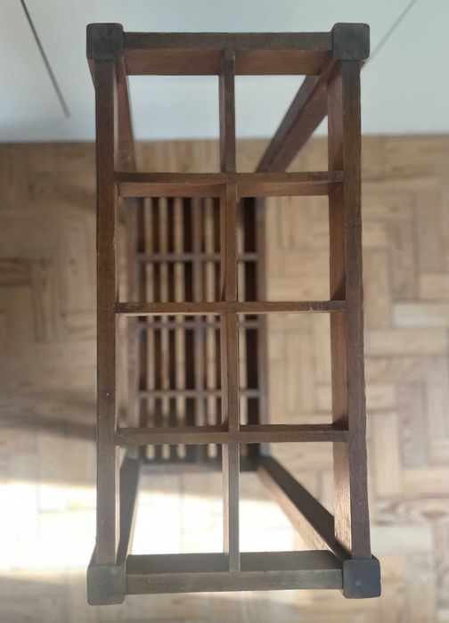 Móvel vintage expositor/organizador de rolos - armazenamento vertical