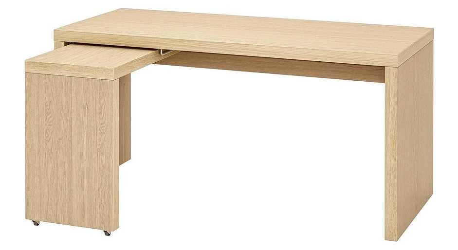 Biurko IKEA / MALM z wysuwanym panelem
