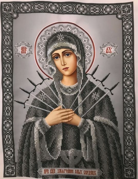 Продам ікону вишиту бісером